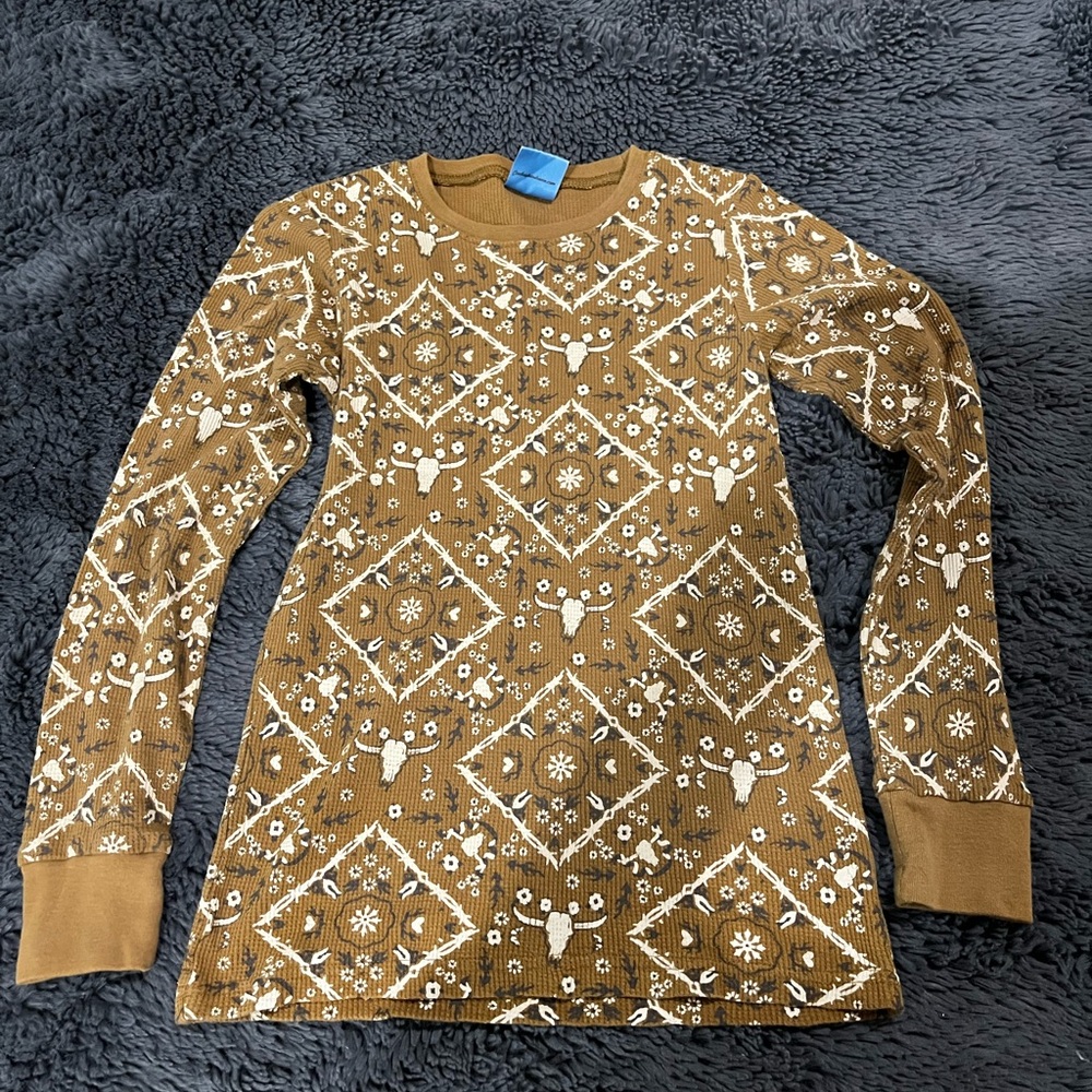 Cowboy Hardware Patterned Long Sleeve Shirt